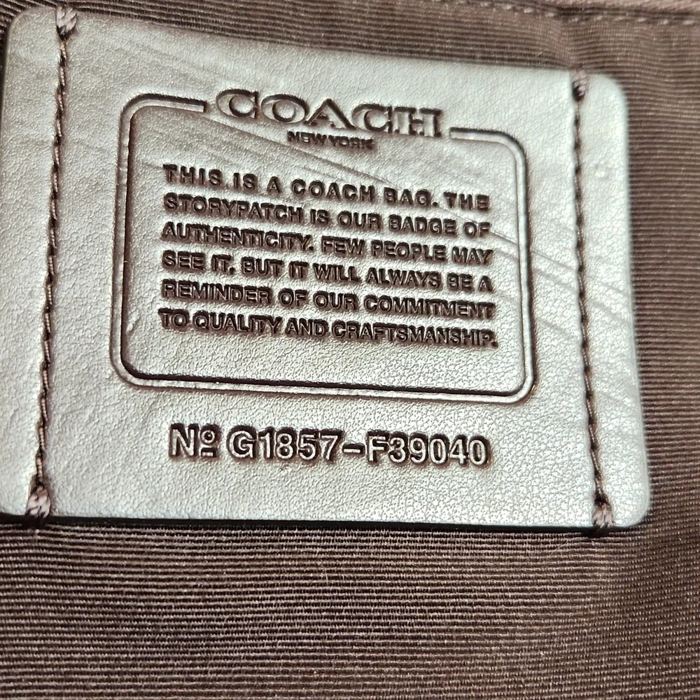 Coach Derby Purple Metallic Leather Backpack - Picture 12 of 16